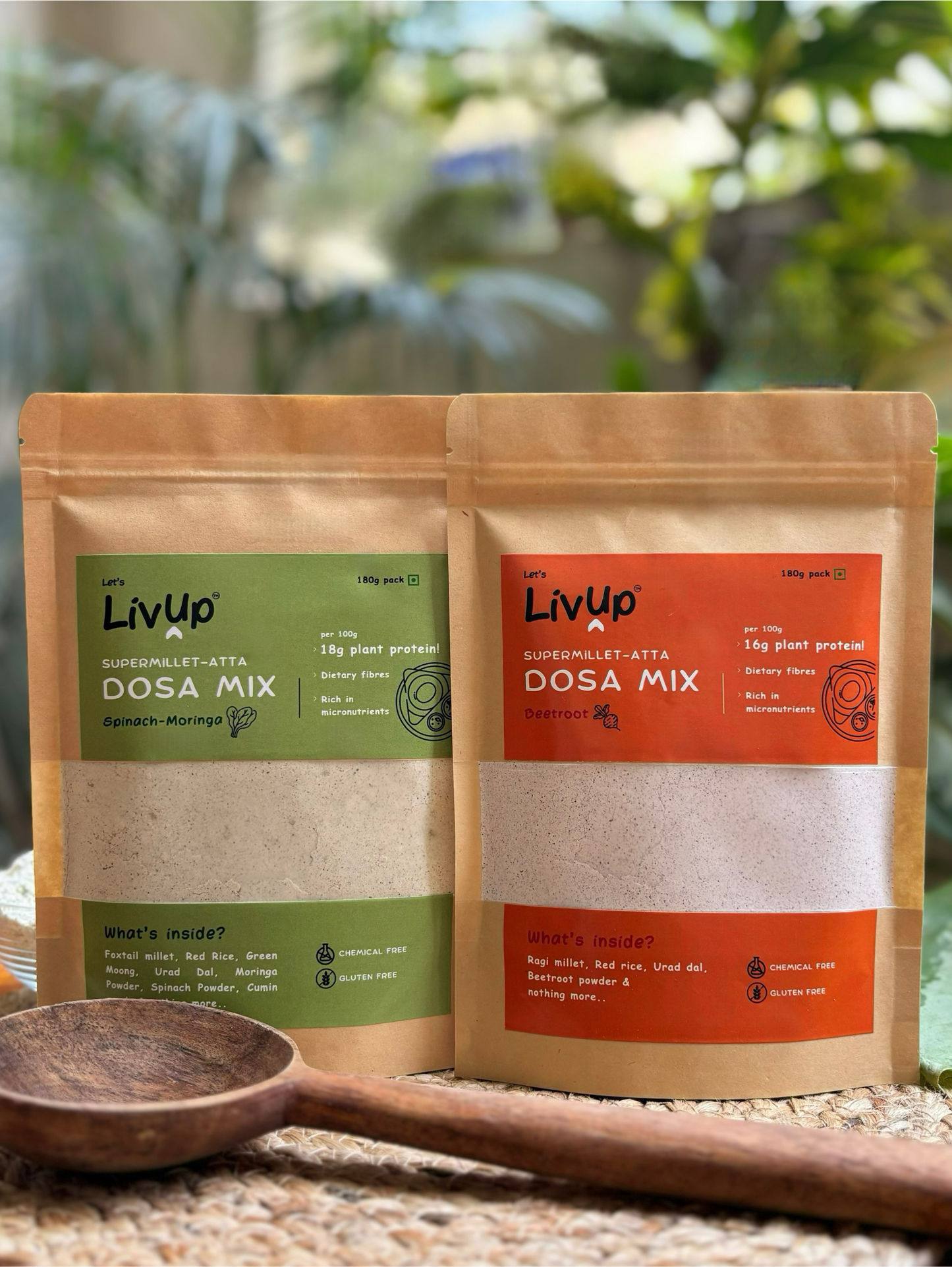 HighProtein Power Duo: Beetroot & Spinach-Moringa Powder Combo | 100% Natural, No Chemicals, No Preservatives