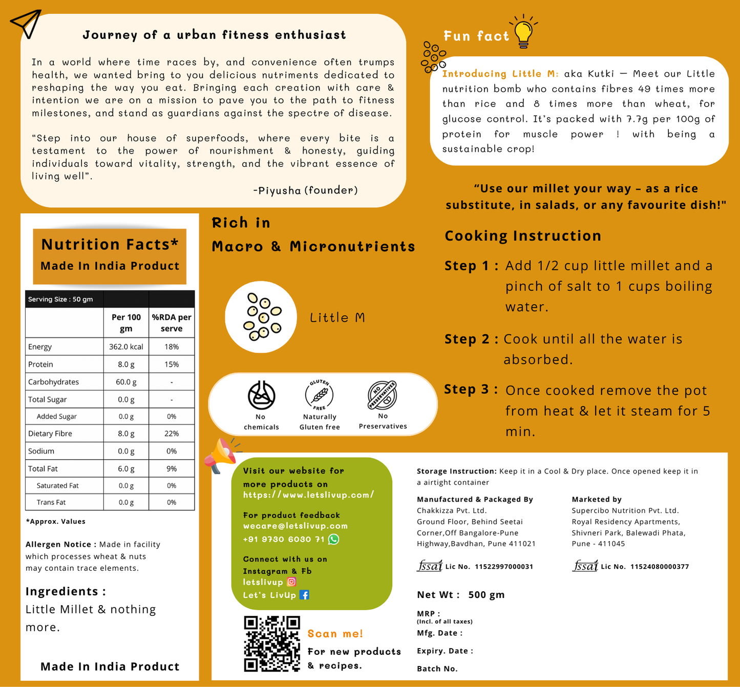 Supergrain Little/Sama millet | Best in Kheer, Upma | Naturally Gluten-Free, No chemicals, No preservatives