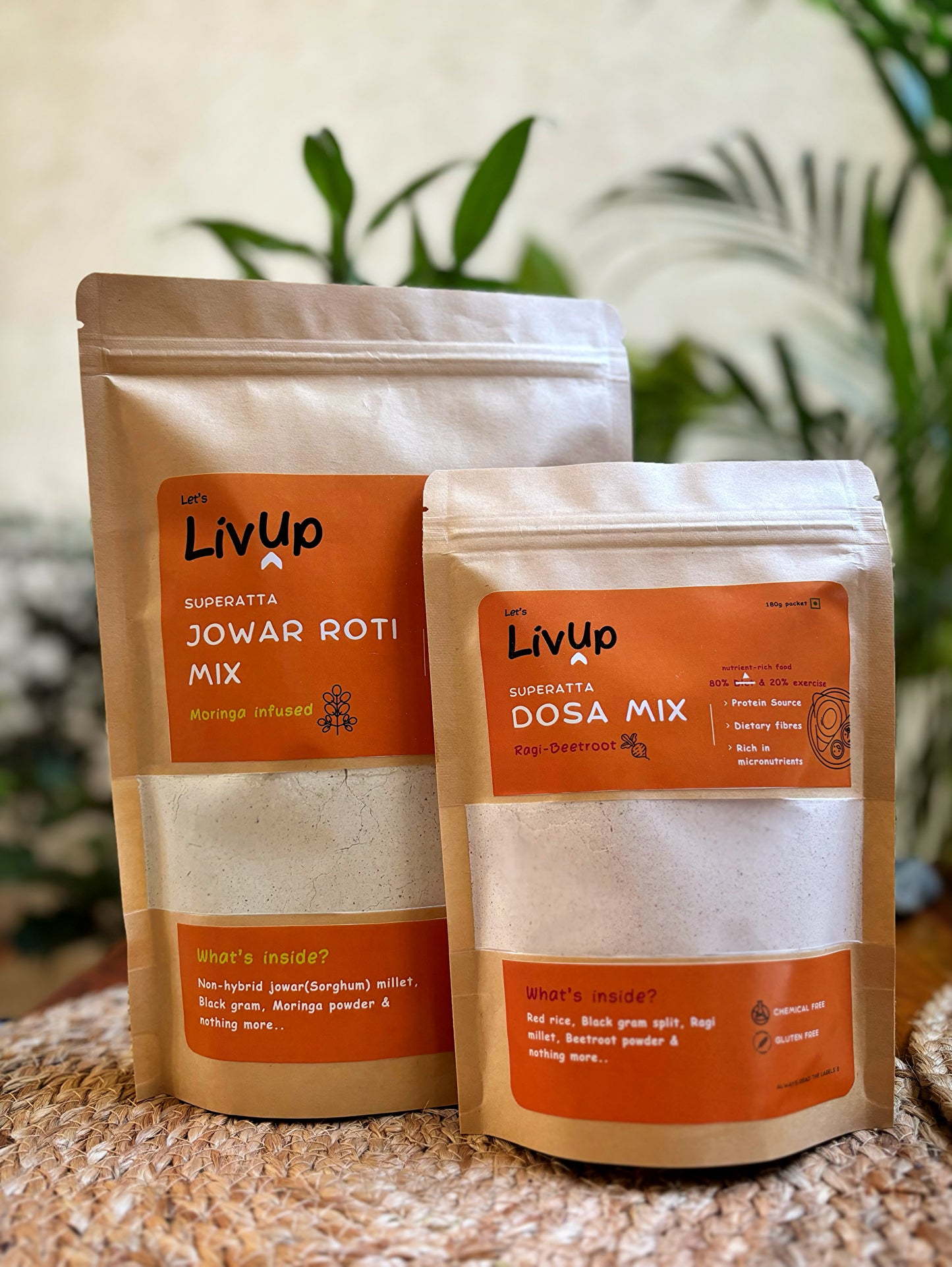 Nourish & Thrive Meal Bundle : Jowar Mix Roti (Moringa Infused) + Beetroot Multigrain Dosa | No chemicals, No preservatives